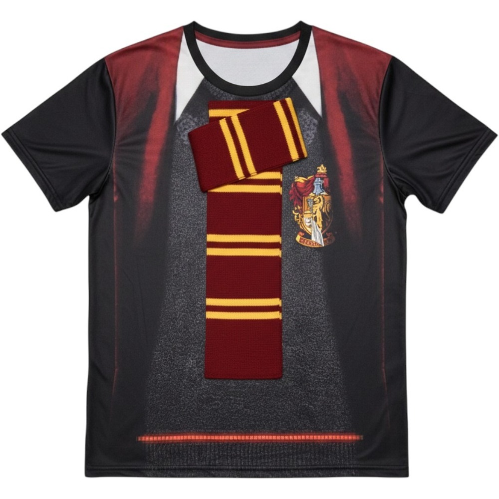 2XL Mens Harry Potter T-shirt‎ Scarf Combo Gryffindor